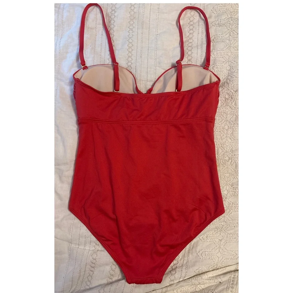 NEW Lark & Ro Fuchsia Sweetheart Neckline One Piece‎ Swimsuit, Small